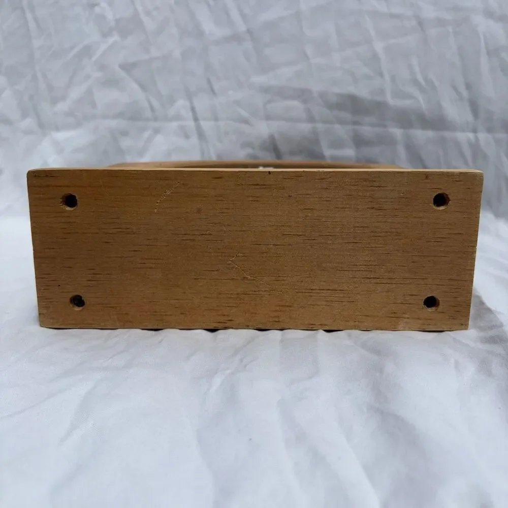 VTG Cottagecore Barn Sheep Wood Napkin Holder Country Decor Farmhouse Granny